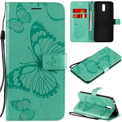 Mobigear Butterfly Nokia 2.3 Hülle Klapphülle Geldbörse - Türkis