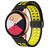 Mobigear Sport Plus Mag Silikon Smartwatch Armband Magnetverschluss - 20-mm-Universalanschluss - Schwarz / Gelb