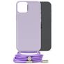 Mobilize Lanyard Gelly iPhone 15 Plus Flexibles TPU Handykette - Pastel Purple