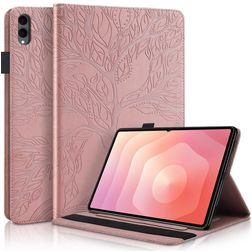Mobigear Tree Samsung Galaxy Tab S11 Ultra Hülle Klapphülle + Stifthalter - Roségold