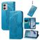 Mobigear Butterfly Motorola Moto E13 Hülle Klapphülle Geldbörse - Blau