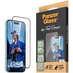 PanzerGlass Ultra-Wide Fit iPhone 16 Gehärtetes Glas Displayschutz - Hüllenfreundlich