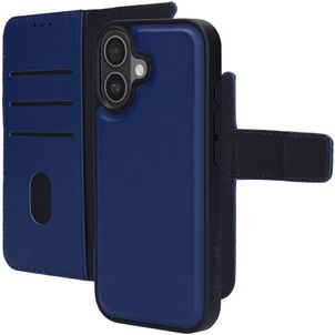 Mobiparts iPhone 17 Hülle Echtes Leder Abnehmbare 2in1 Klapphülle Geldbörse - Blau