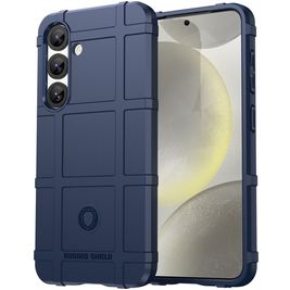 Mobigear Rugged Shield Samsung Galaxy S25 Plus Hülle Flexibles TPU Backcover Stoßfest - Blau