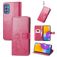 Mobigear Clover Samsung Galaxy M52 Hülle Klapphülle Geldbörse - Magenta