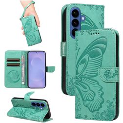 Mobigear Butterfly Samsung Galaxy S26 Plus Hülle Klapphülle Geldbörse - Grün