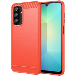 Mobigear Brushed Slim Samsung Galaxy A26 Hülle Flexibles TPU Backcover - Rot