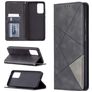 Mobigear Rhombus Slim Samsung Galaxy A72 Hülle Klapphülle - Schwarz