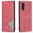 Mobigear Rhombus Slim Samsung Galaxy A55 Hülle Klapphülle - Rot