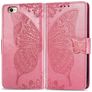 Mobigear Butterfly iPhone 8 Hülle Klapphülle Geldbörse - Pink