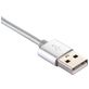 Mobigear Nylon USB-A auf USB-C Kabel 2 Meter - Silber