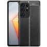 Mobigear Luxury Samsung Galaxy S23 Ultra Hülle Flexibles TPU Backcover - Schwarz