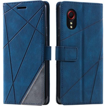 Mobigear Rhombus Samsung Galaxy Xcover 7 Klapphülle Portemonnaie - Blau