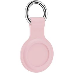 Mobigear Ring Apple AirTag Hülle Flexibles Silikon Schlüsselanhänger - Pink