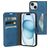 Mobiparts Classic Wallet iPhone 15 Hülle Klapphülle Geldbörse - Steel Blue