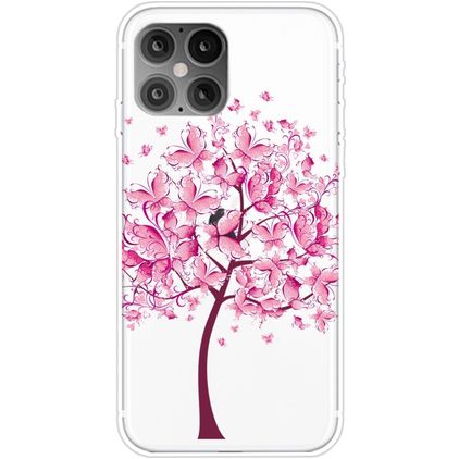Mobigear Design iPhone 12 Pro Max TPU (flexibel) Backcover - Schmetterlingbaum