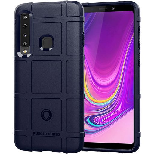 Mobigear Rugged Shield Samsung Galaxy A9 (2018) Hülle Flexibles TPU Backcover Stoßfest - Dunkelblau