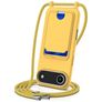 Mobigear Lanyard Card iPhone Air Silikon Handykette mit Kartenhalter - Gelb