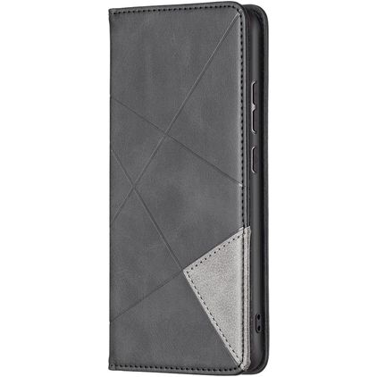Mobigear Rhombus Slim Xiaomi 12X Hülle Klapphülle - Schwarz