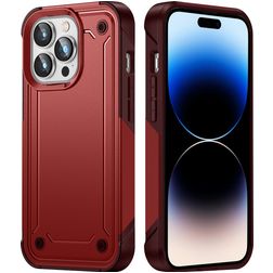 Mobigear Slim Armor iPhone 14 Pro Max Hülle Hardcase Backcover Stoßfest - Rot