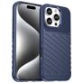 Mobigear Groove iPhone 16 Pro Hülle Flexibles TPU Backcover - Blau