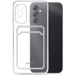 Mobilize Gelly Card Durchsichtig Samsung Galaxy A34 Hülle Flexibles TPU Backcover mit Kartenhalter - Transparent