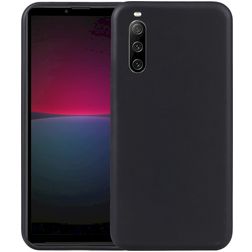 Mobigear Colors Sony Xperia 10 V Hülle Flexibles TPU Backcover - Schwarz