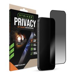 Striker Xtreme Impact Privacy iPhone 17 Pro Panzerglas Gehärtetes Glas Displayschutz Privacy - Hüllenfreundlich - Schwarz