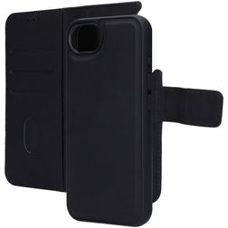 Mobiparts iPhone 16e Hülle Echtes Leder Abnehmbare 2in1 Klapphülle Geldbörse - Schwarz