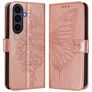 Mobigear Butterfly Samsung Galaxy S26 FE Hülle Klapphülle Geldbörse - Roségold