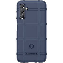 Mobigear Rugged Shield Samsung Galaxy A24 Hülle Flexibles TPU Backcover Stoßfest - Blau