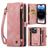 Caseme 008 iPhone 14 Pro Hülle Abnehmbare 2in1 Klapphülle Geldbörse - Pink