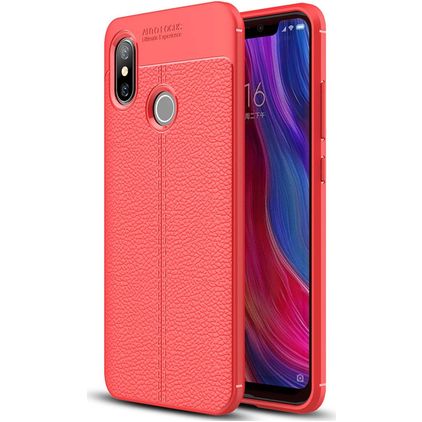 Mobigear Luxury Xiaomi Mi 8 TPU (flexibel) Backcover - Rot