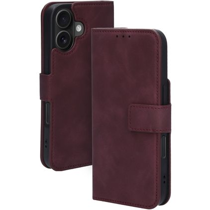 Mobiparts Classic Wallet MagSafe iPhone 16 Klapphülle Portemonnaie - Velvet Red