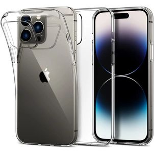 Mobigear Basics Durchsichtig iPhone 14 Pro Hülle Flexibles TPU Backcover - Transparent