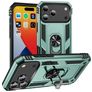 Mobigear Armor Ring iPhone 18 Pro Max Hülle Hardcase Backcover Stoßfest mit Ringhalter - Grün