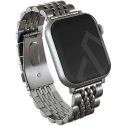 Burga Chic Royal Edelstahl Apple Watch Armband Faltschließe - 42/41/40/38 mm - Silber