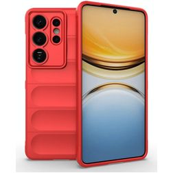 Mobigear Bumpy Samsung Galaxy S26 Ultra Hülle Flexibles TPU Backcover - Rot