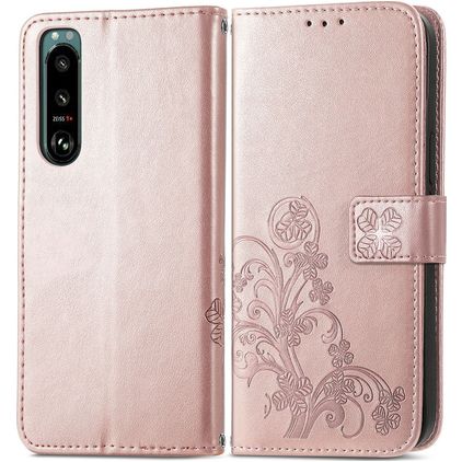 Mobigear clover Sony Xperia 5 IV Klapphülle Portemonnaie - Roségold