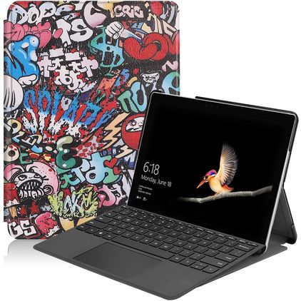 Mobigear Design Microsoft Surface Go 2 Hülle Klapphülle - Graffiti