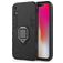 Mobigear Armor Ring iPhone XR Hülle Hardcase Backcover Stoßfest mit Ringhalter - Schwarz
