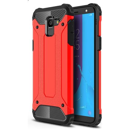 Mobigear Outdoor Samsung Galaxy J6 (2018) Hardcase Backcover Shockproof - Rot