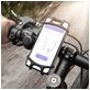 Mobigear Silicone Fahrradhalterung Lenkerhalterung Klemme Universal (max 15 cm x 8 cm) - Schwarz