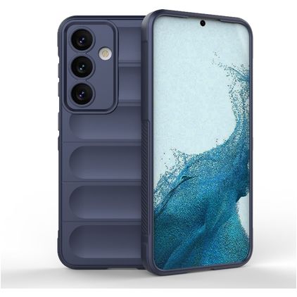 Mobigear Bumpy Samsung Galaxy S24 Hülle Flexibles TPU Backcover - Dunkelblau