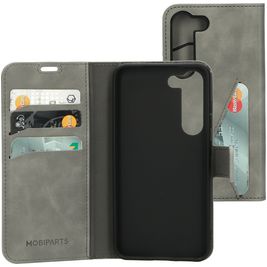 Mobiparts Classic Wallet Samsung Galaxy S23 Hülle Klapphülle Geldbörse - Granite Grey