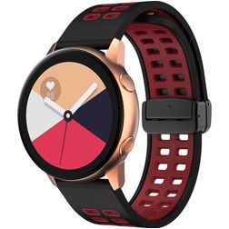 Mobigear Sport Plus Mag Silikon Smartwatch Armband Magnetverschluss - 22-mm-Universalanschluss - Schwarz / Rot