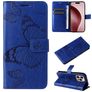 Mobigear Butterfly iPhone 16 Pro Hülle Klapphülle Geldbörse - Blau