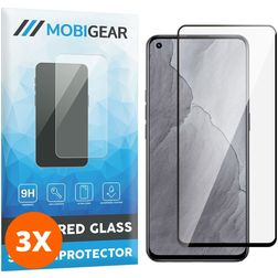 Mobigear Premium Realme GT Master Edition Panzerglas Displayschutz - Hüllenfreundlich - Schwarz (3er Pack)