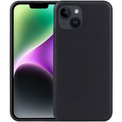 Mobigear Basics iPhone 15 Plus Hülle Flexibles TPU Extra Dünn Backcover - Schwarz