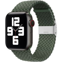 Mobigear Braided Nylon Apple Watch Armband Klappschließe - 42/41/40/38 mm - Olive